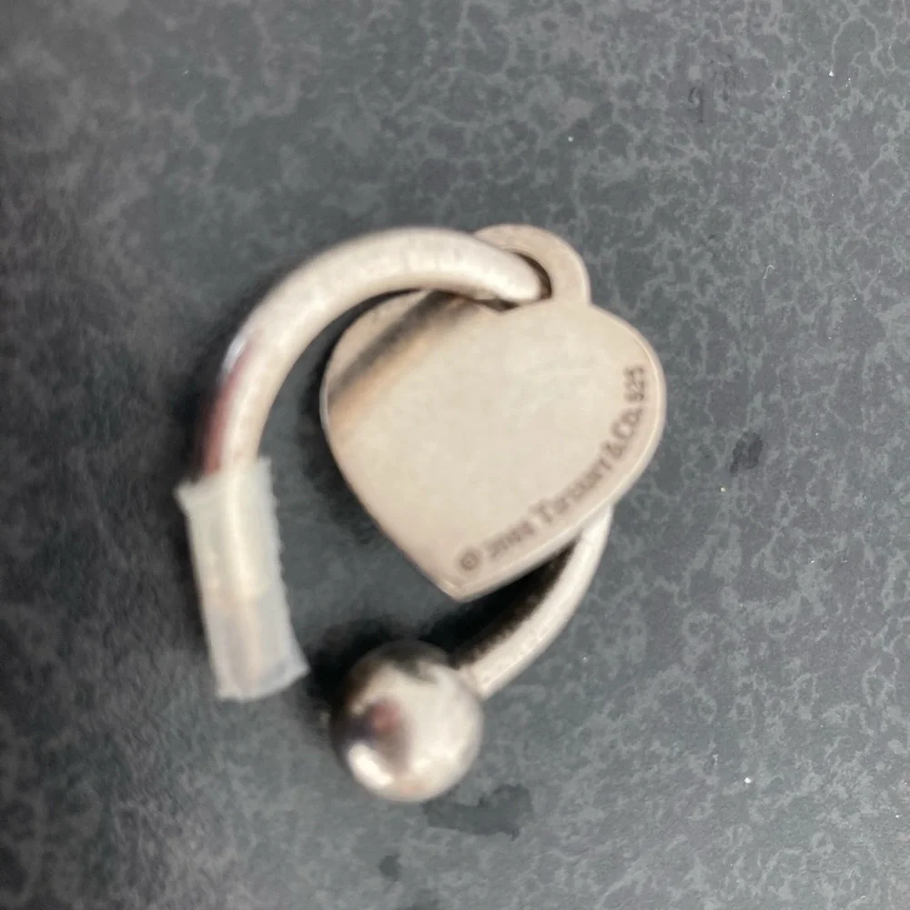 Tiffany Sterling silver vintage heart key ring